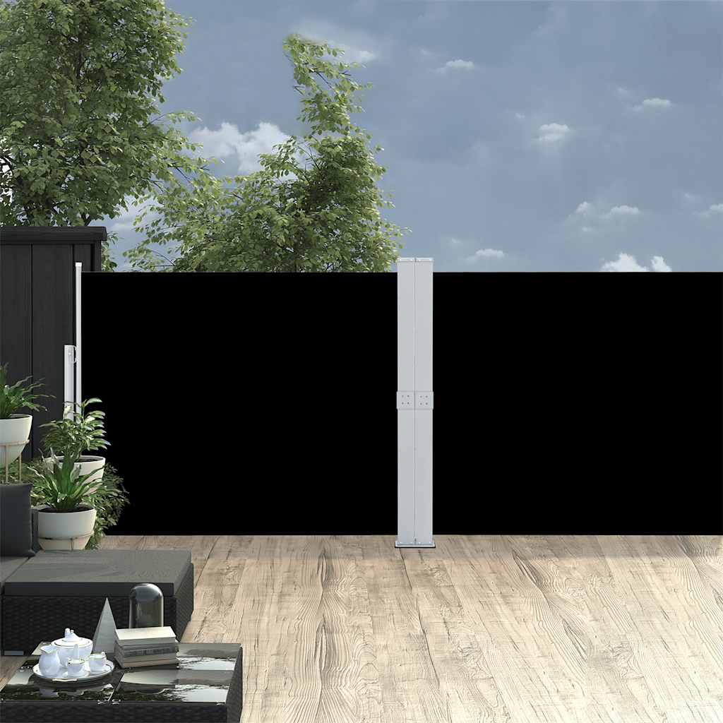 Retractable Side Awning 140 X 1200 Cm Black
