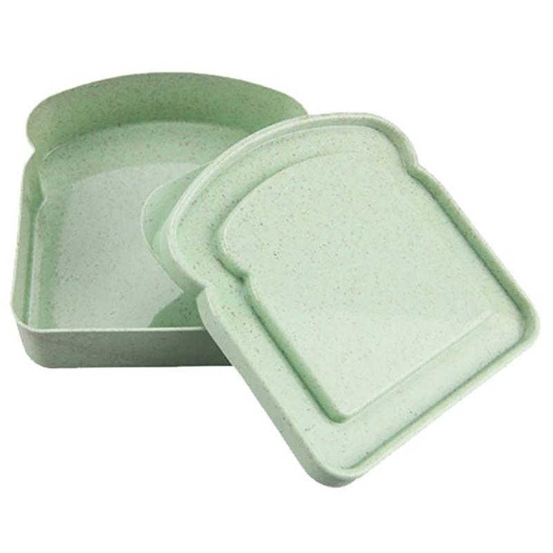 

Коробка для хранения сэндвичей, силиконовый ланч-бокс, чехол для хранения продуктов, многоразовый ланч-бокс для микроволновки, контейнер для хранения продуктов, школьный завтрак зелёный