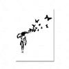 Street Graffiti Art Banksy Butterfly Girl Heart Poster Oil Painting Modern Thinker Living Room
