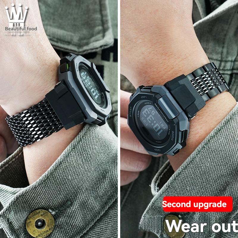 For Casio Sport Watch 3568 GBD-300 Modified Steel Strip Stainless Steel Watch Strap Men's Metal Bracelet Black Accessories