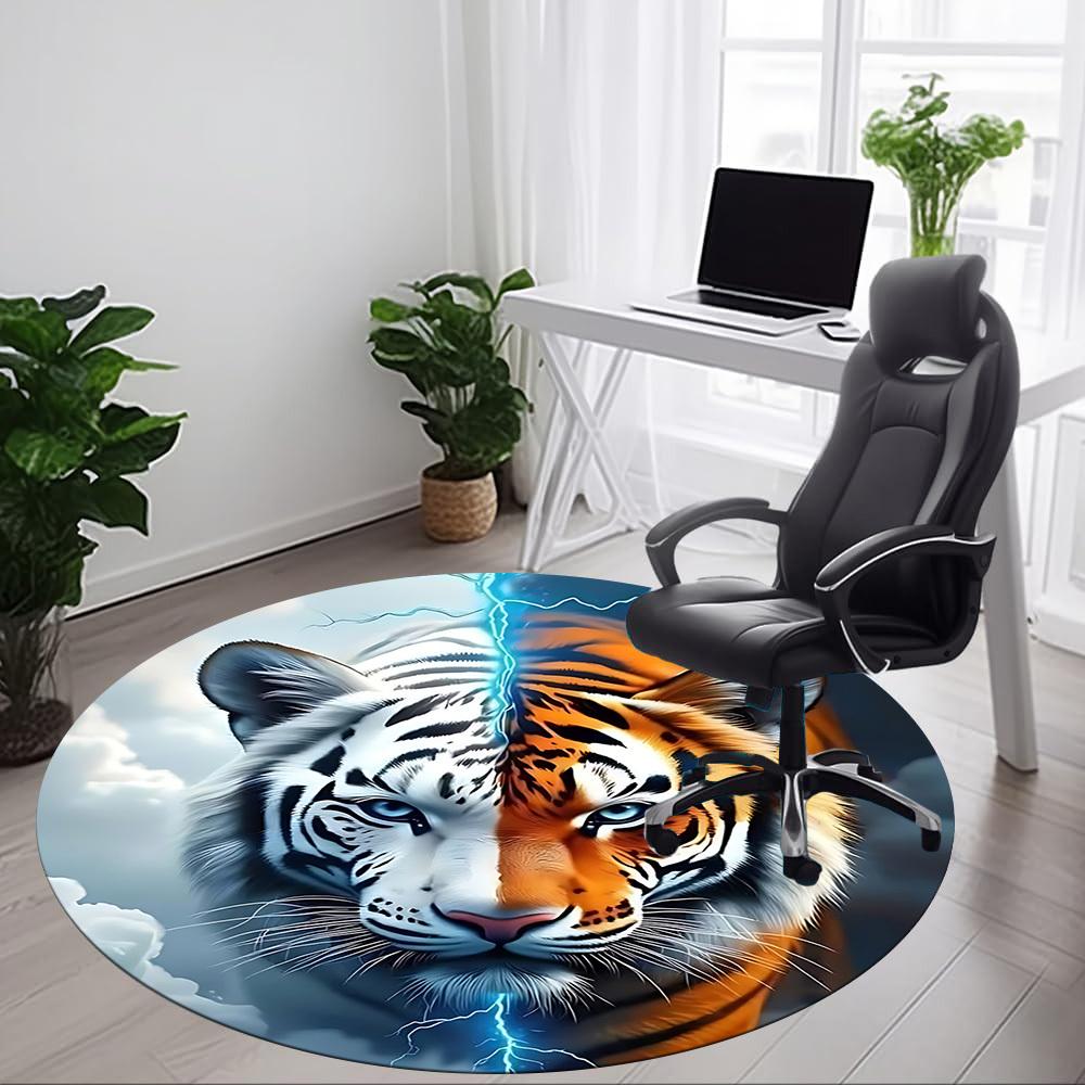 1pc Tiger Face Chair Carpet for Office, , Non-slip carpet, Very suitable for offices, farmhouses,Outdoor carpet yy251120023