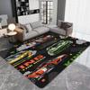 Kings of Roads Kolorowe samochody wyścigowe Drukuj dywan antypoślizgowy do salonu sypialni nadający się do prania w pralce prostokątna mata podłogowa