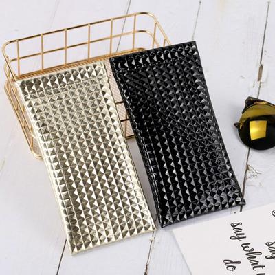 Leder Sonnenbrillenetui zum Zusammendrücken Tragbar Feder-Aufbewahrung Brillenetui Halter PU-Leder Sonnenbrillen Brillen Tasche Leseetui