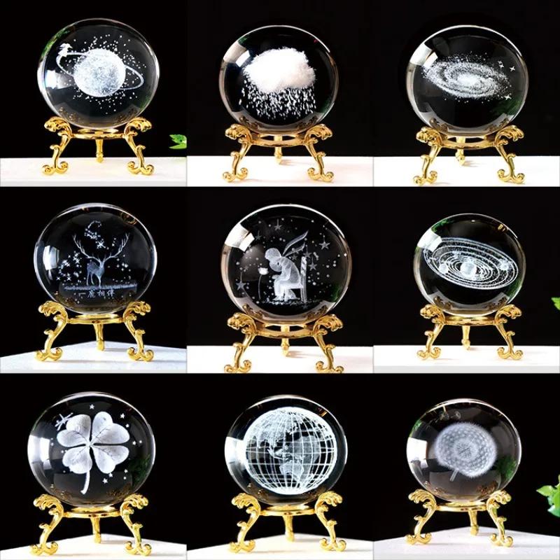 Creative Crystal Figurines Clear Orb Celestial Sphere Valentines Day Gift Graduation Keepsake Christmas Decorations Desk Accesso