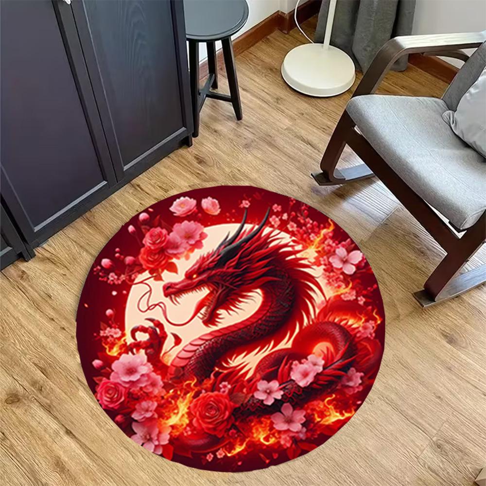 1pc fantasy dragon design rug home carpet non slip office decor gift living room bedroom