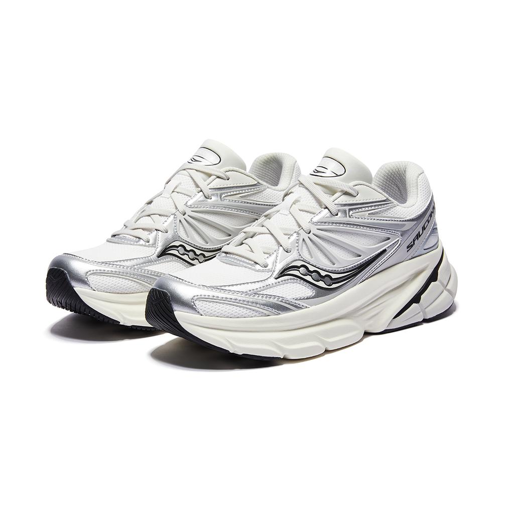 Saucony Guard 2K Comfortable Versatile Shock Absorbing Durable Low Top Casual Running Shoes Unisex sneaker White Silver S28237-5