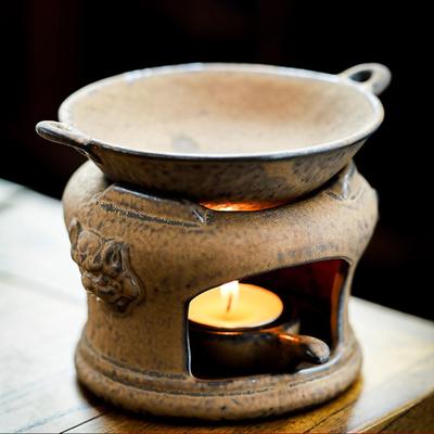 Ceramic Aromatherapy Diffuser Set with Candle Holder for Home and Office