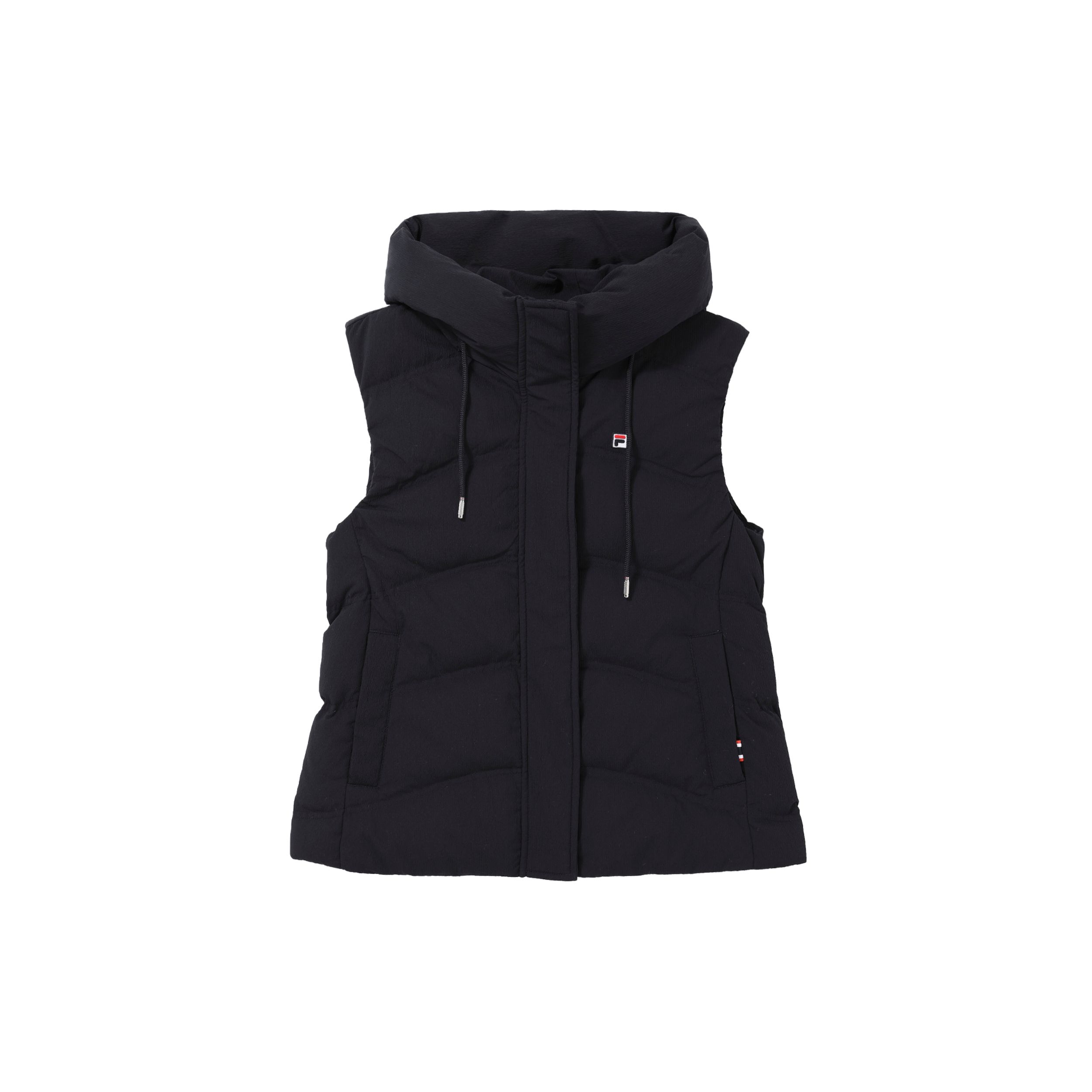 

FILA Solid Color Hooded Down Vest Women vests Legendary-Blue F11W341911F-NV M