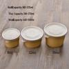 Homeglen 16oz Kraft Disposable Round Paper Bowls with Lids