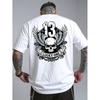 Luck One 13 Ανδρικό Κοντομάνικο T-Shirt με Γραφικό Σχέδιο στην Πλάτη - Ζωντανό Κίτρινο με Έντονο 13, Σχέδιο με Φτερά και Κρανίο, Διαπνέον, Στρογγυλή Λαιμόκοψη, Casual, Καλοκαιρινό
