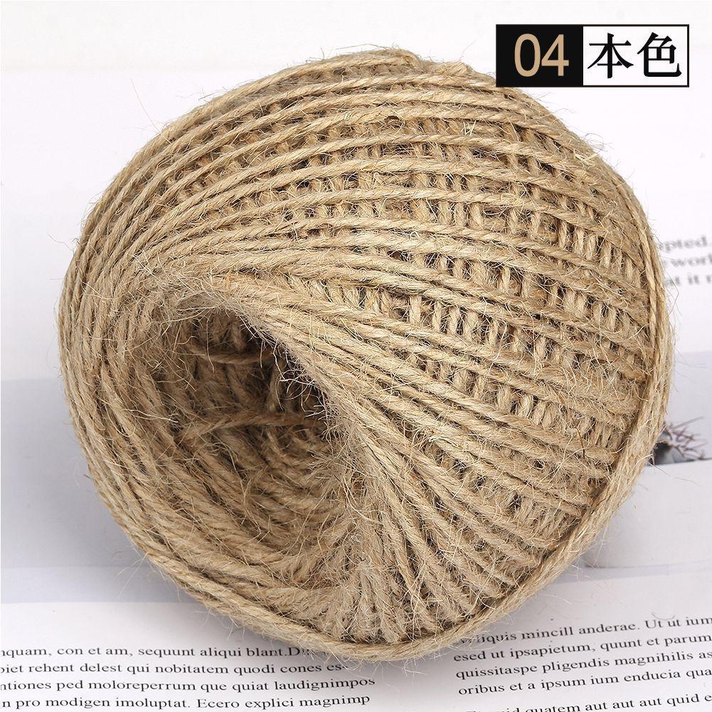 2Mm Three-Strand Hemp Rope, Hand-Packaged Diy Decorative Photo Frame Lanyard Woven Rope, Small Fragrant Green Colored Hemp Thread