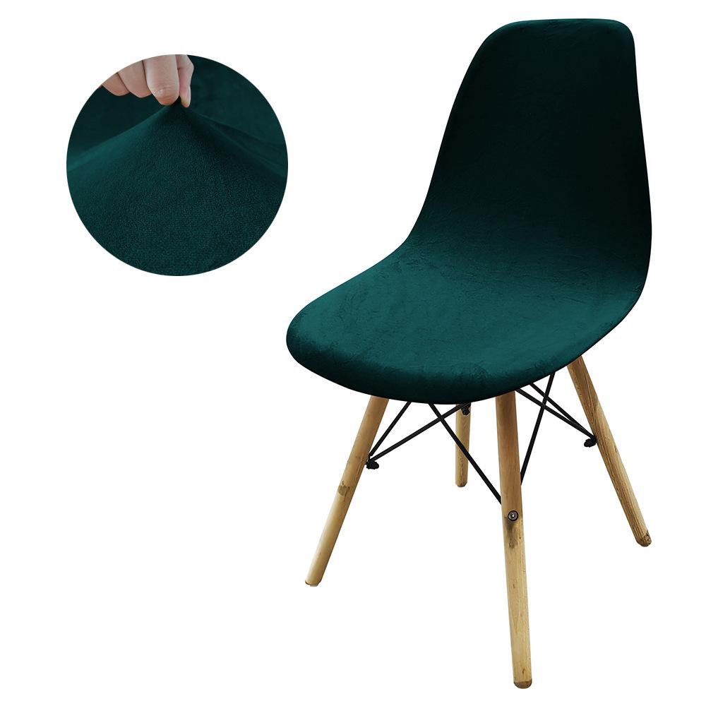 

Бархатный чехол на кресло Eames из бархата «Серебристая лиса», чехол на кресло-ракушку, чехол на кресло для отеля/клуба standard size темно-зеленого