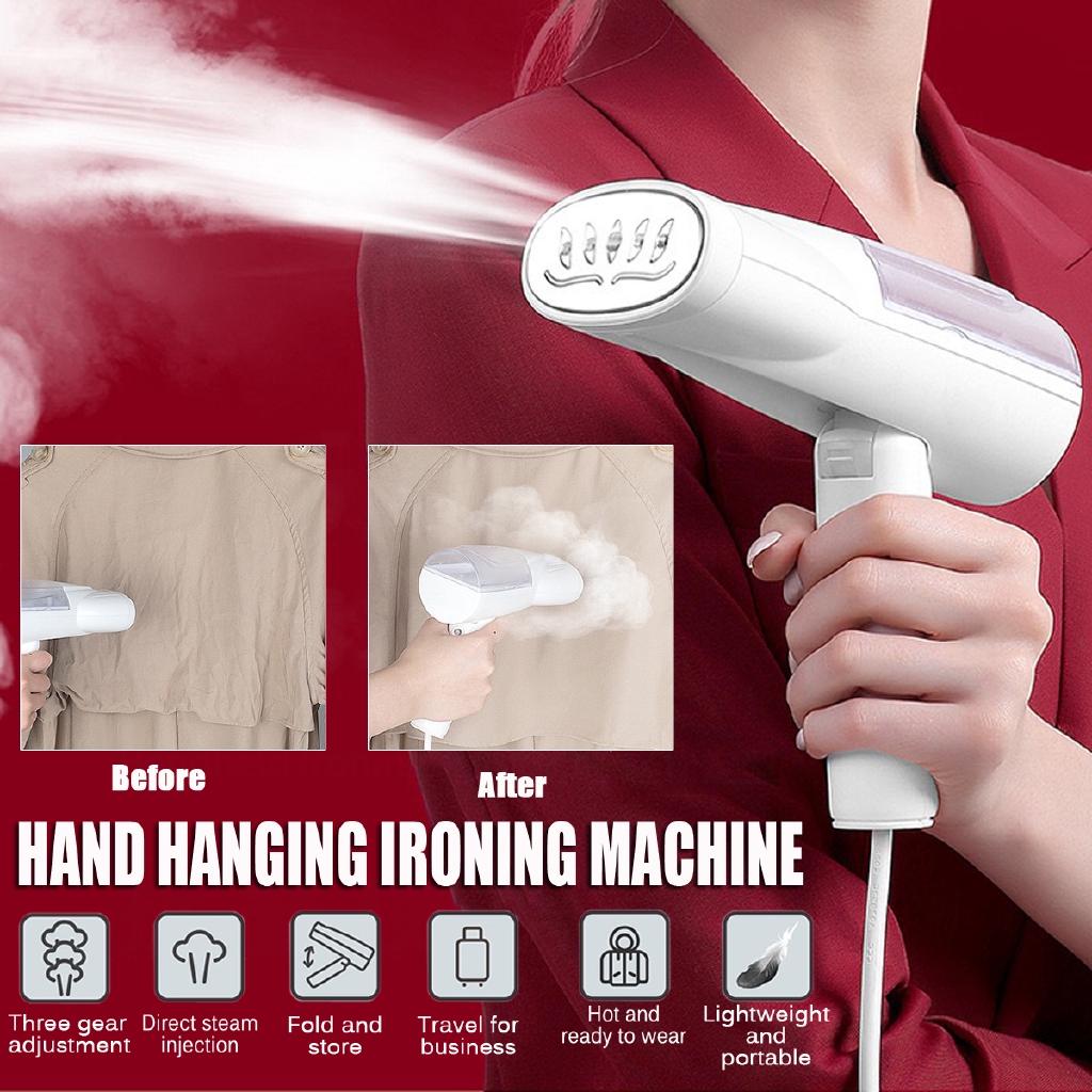 220V EU Plug Handheld Iron Steam 3 Speed Folding Clothes Steamer Electric Fabric Laundry Steamer Brush for Home Travel 800W