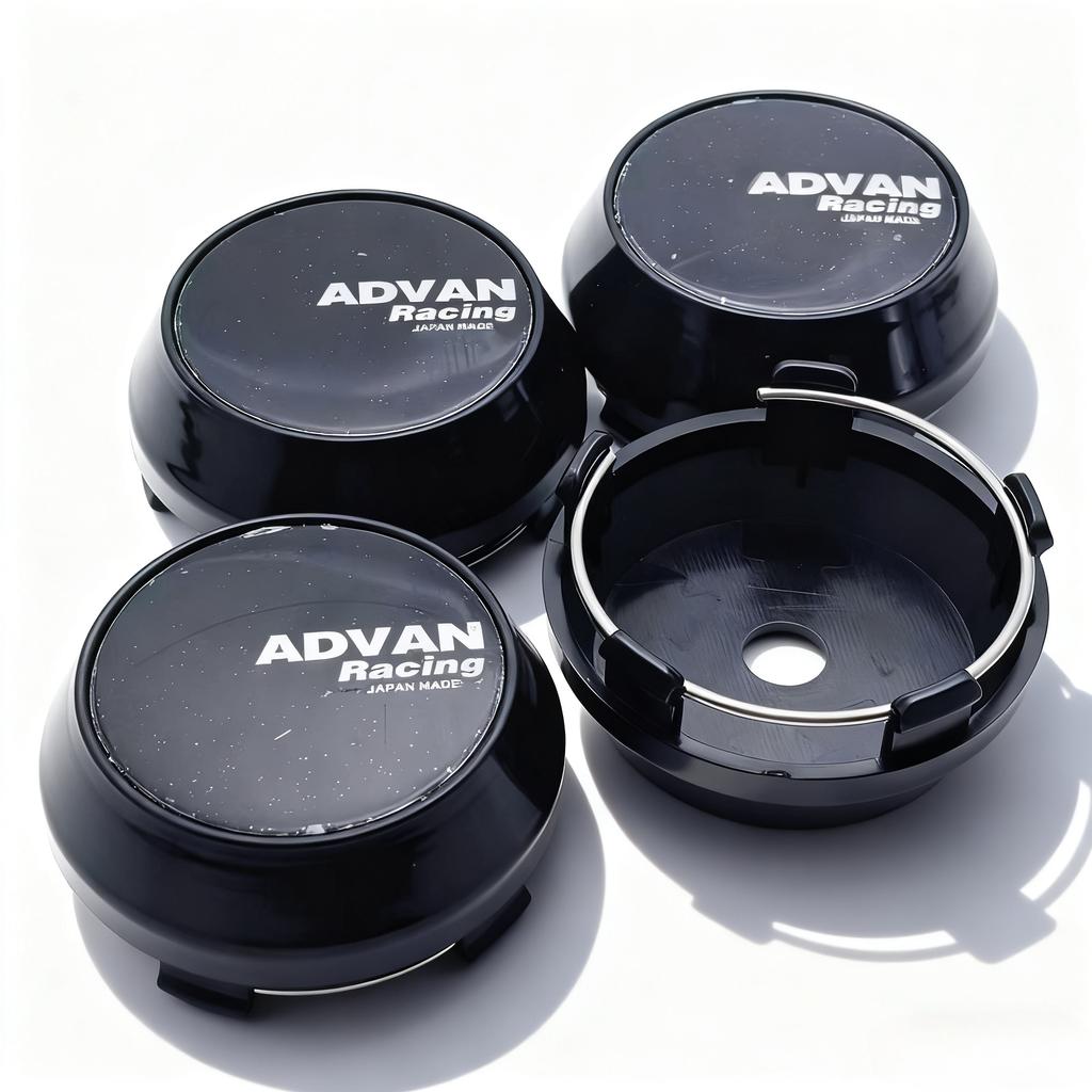 4pcs JDM Advan Racing Logo Emblem Car Wheel Center Caps High Cap 60MM Clips 56MM Wheels Hub Rim Hubcaps Cover Car Accessories
