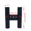 ISURE MARINE Aluminum Black Double Fishing Rod Holder 2-Channel Fishing Rod Marine Accessories for Boat Yacht Ship RV