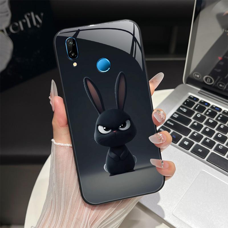 

For Huaewi P20 Lite Phone Case Trendy Fantasy Design Tempered Glass Bumper For Huawei Nova 3e ANE-LX1 ANE-LX2 ANE-LX3 Back Cover Huawei P20 Lite