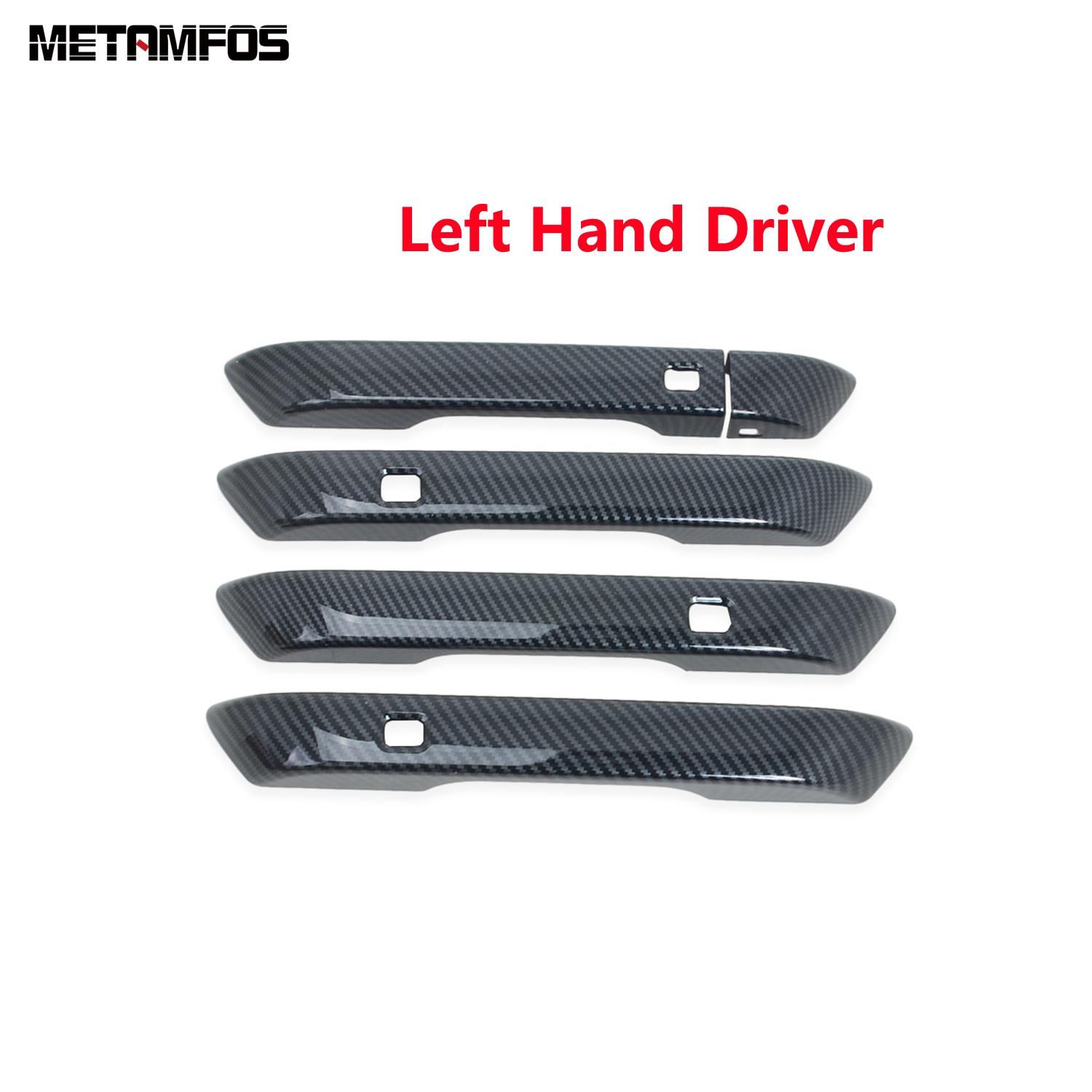 Side Door Handle Bowl Cover Trim For Kia Carnival KA4 -  2024 2025 Carbon Fiber Protector Accessories Car Styling Left Hand Driver