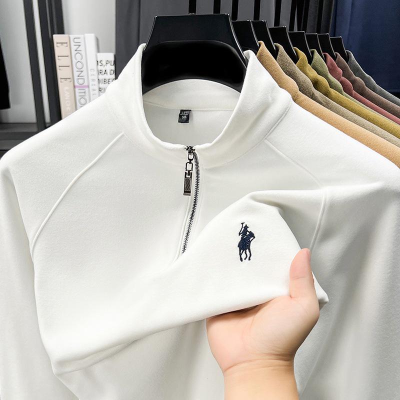Men's Double-Sided Fleece Half-Zip Stand Collar Sweatshirt - 2025 Autumn/Winter Trend
