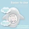 Baby Bath Tub Thermometer - Bathtub Water Thermometer with Room Temperature - Safety Floating Whale Bathtub Toy - New Upgraded Mute Flashing Alert,
