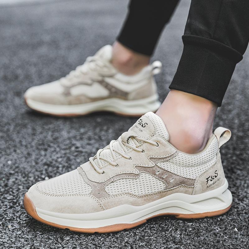 Men's Shoes Spring and Summer New Breathable Comfortable Mesh Surface Running Sneaker Casual Thin Daddy Forrest Gump Mesh Surface Shoes