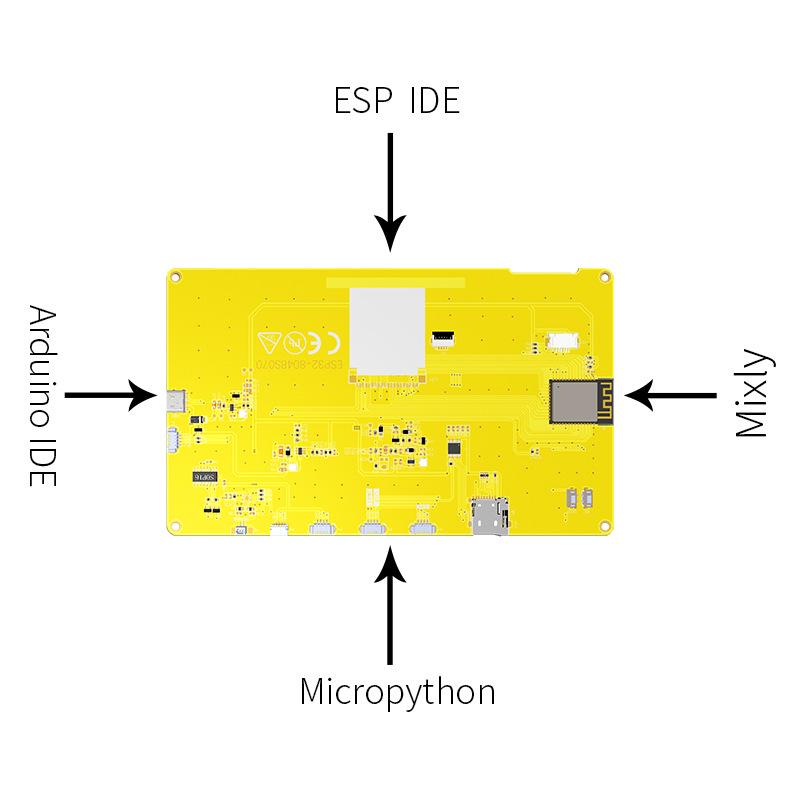 ESP32-S3 7" Touchscreen Development Board with WiFi & Bluetooth LCD Module