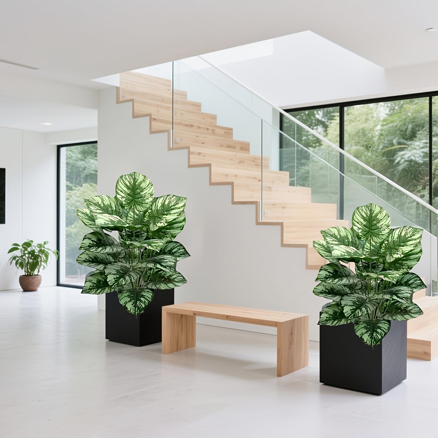 

Набор из 2 больших искусственных зеленых растений денежного дерева - Подходит для свадеб, отелей, садов и внутреннего/наружного оформления, - Контейнер не входит в комплект 2pcs