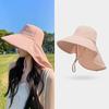 Summer Outdoor Travel Sunshade Sun Hat Detachable Cape Mask Sun Hat Women Ponytail Large Brim Beach Hats