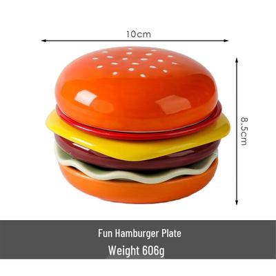ZISIZ Ceramic Hamburger Dipping Dish Set