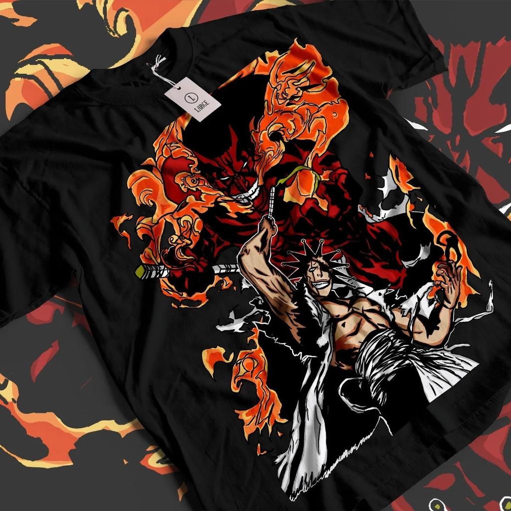 Zaraki Kenpachi TShirt Bleach Shirt Black Anime Unisexga Graphic Tee All Size