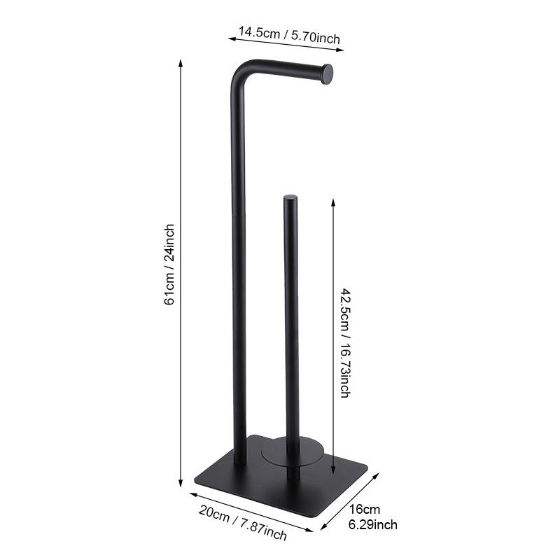 Floor-standing vertical roll paper holder toilet brush bathroom floor-standing toilet paper holder drawer without punching