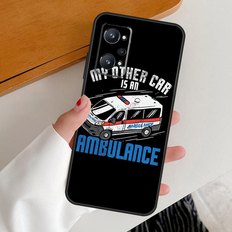 Ambulance Car For Realme 15 GT7 Pro GT6 10 11 12 13 14 Pro Plus C65 C67 C63 C61 C51 C53 C35 C75 C55 Case