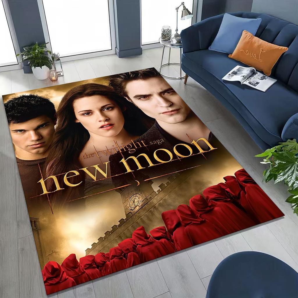 New Twilight Saga Isabella Edward Art Rug for Bedroom Living Room Sofa Home Doormat Decor, Large Kids Non-slip Floor Mat