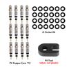 7-74PCS Presta Valve Core Brass FV Nozzle Replacement MTB Road Bike Tubeless Service Parts Alloy Remover Tool O-Ring Optional