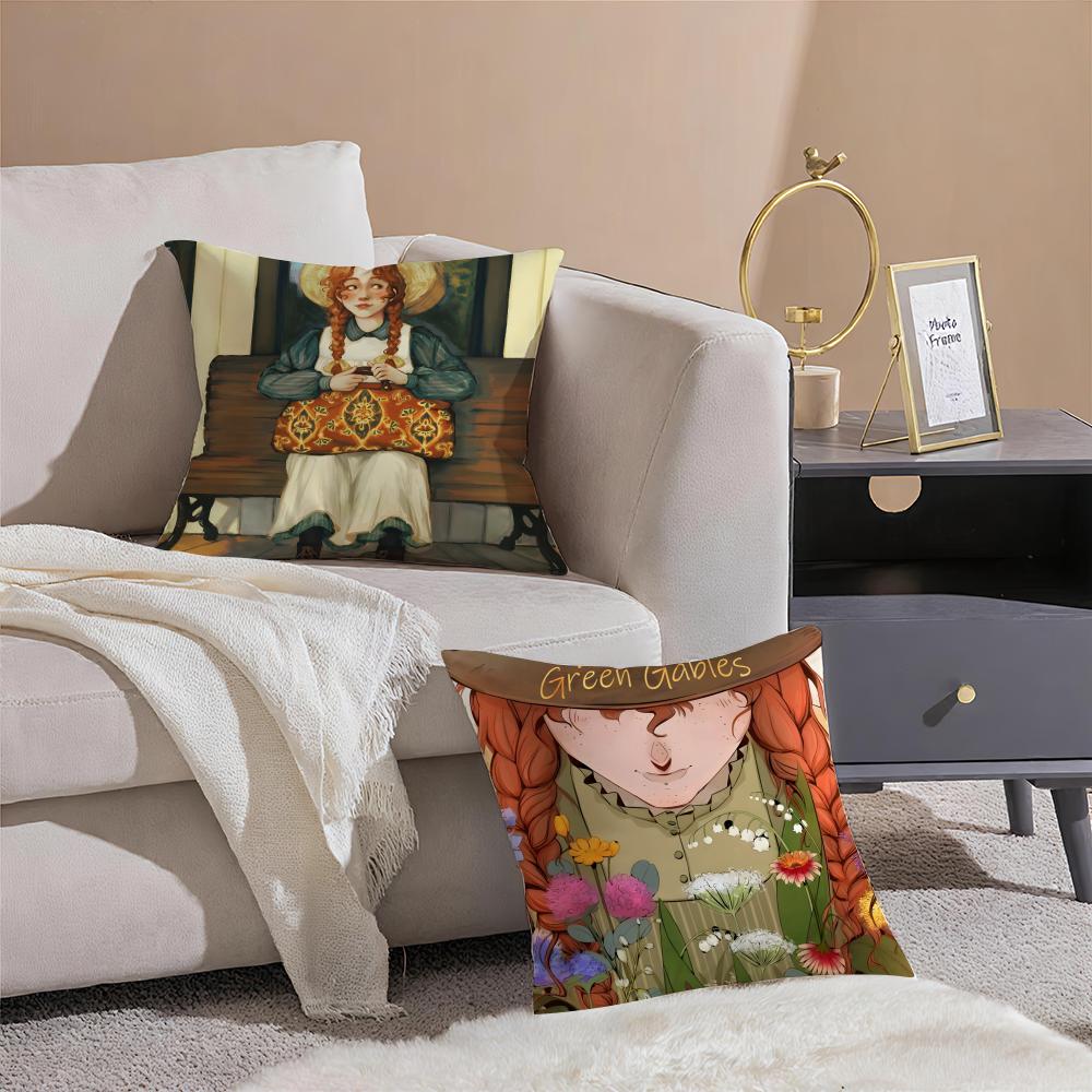 O-Of Green Gables Cushion Cover Throw Pillow Cover Hidden Button Durable Polyester Chair Cushion