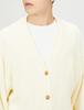 Improves Men's High Bulky Ribbed Cardigan, Size 50360, White, Size M