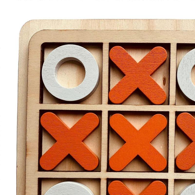 Wooden Board Tic TAC Toe Game Leisure Intelligent XO Table Toy for Children