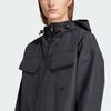 Adidas Originals SS25 Hooded Loose Windproof Warm Jacket Men Jackets Black JD2110