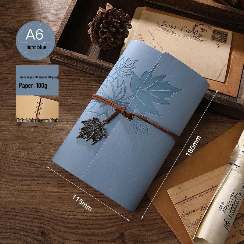 Draagbaar Kraftpapier Reisaanmeldboek: Losbladig DIY Dagboek Notitieboek