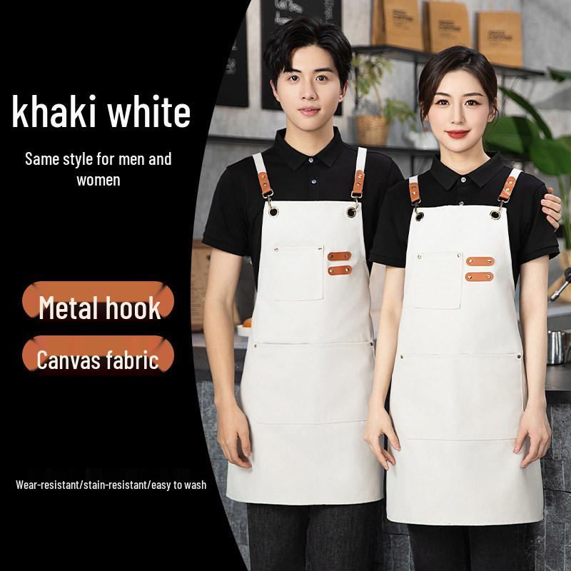 Custom High-End Workwear: Waterproof Oil-proof Apron for Women with Logo, Ideal for Catering, Coffee, and Milk Tea Shops