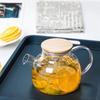 1L/1.8L Transparent Borosilicate Glass Teapot Heat Resistant Water Jug Large Capacity Water Kettle for Home Flower Tea Juice