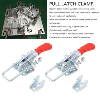 2pcs Stainless Steel Pull Latch Clamp Adjustable Toggle Clamp Latch Toggle Latch Clamp  Workshop