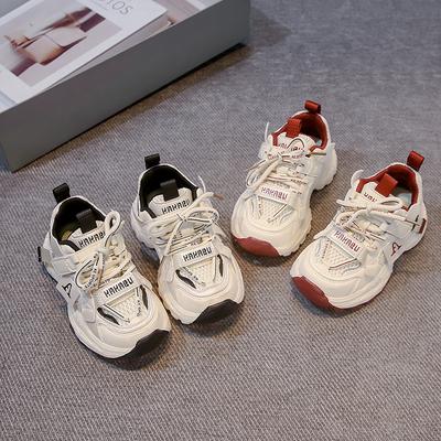 Laufschuhe für Schüler Mesh Atmungsaktiv Kinder Sneaker Dicke Weiche Sohle 2025 Neue Mode Jungen Mädchen Sportschuhe Klettverschluss