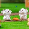 Cartoon Cow Figure Mini Miniatures Animal Garden Terrarium Resin Decorations Stakes Craft Landscaping Sculpture