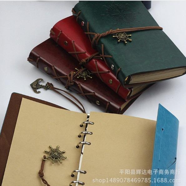 Creative Vintage Pirate Strap Notebook Pocket Book Diary Book