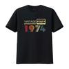 Vintage 1974 T Shirt For Unisex 50th Birthday S Dad Fathers Day Husband Friend Vintage Washed Designer Clothes Breathable Graphic