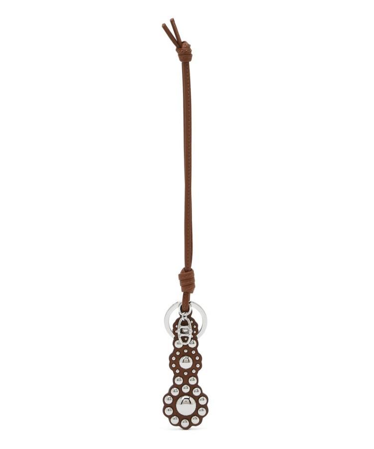 ATHE VANESSABRUNO Brown Studded Flower Bag Charm Keyring Aaho5E712W2
