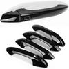 For Kia Optima K5 LHD     ABS Chrome Carbon Fiber Black Door Handle Cover Trims Sticker Car Styling Accessories