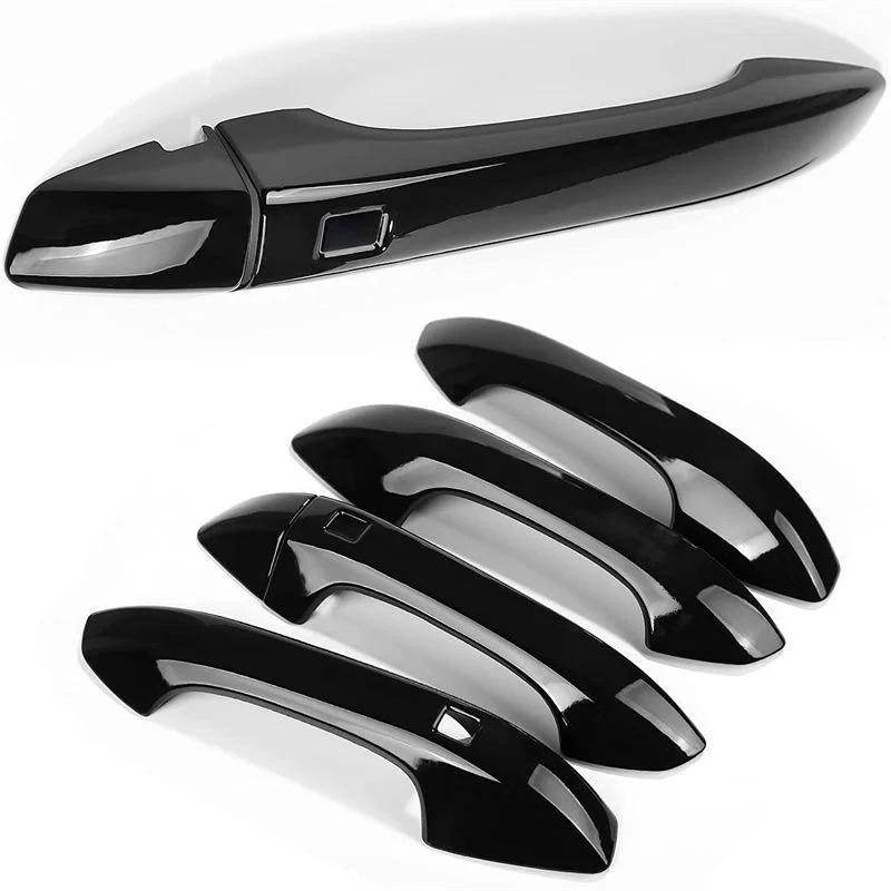For Kia Optima K5 LHD     ABS Chrome Carbon Fiber Black Door Handle Cover Trims Sticker Car Styling Accessories