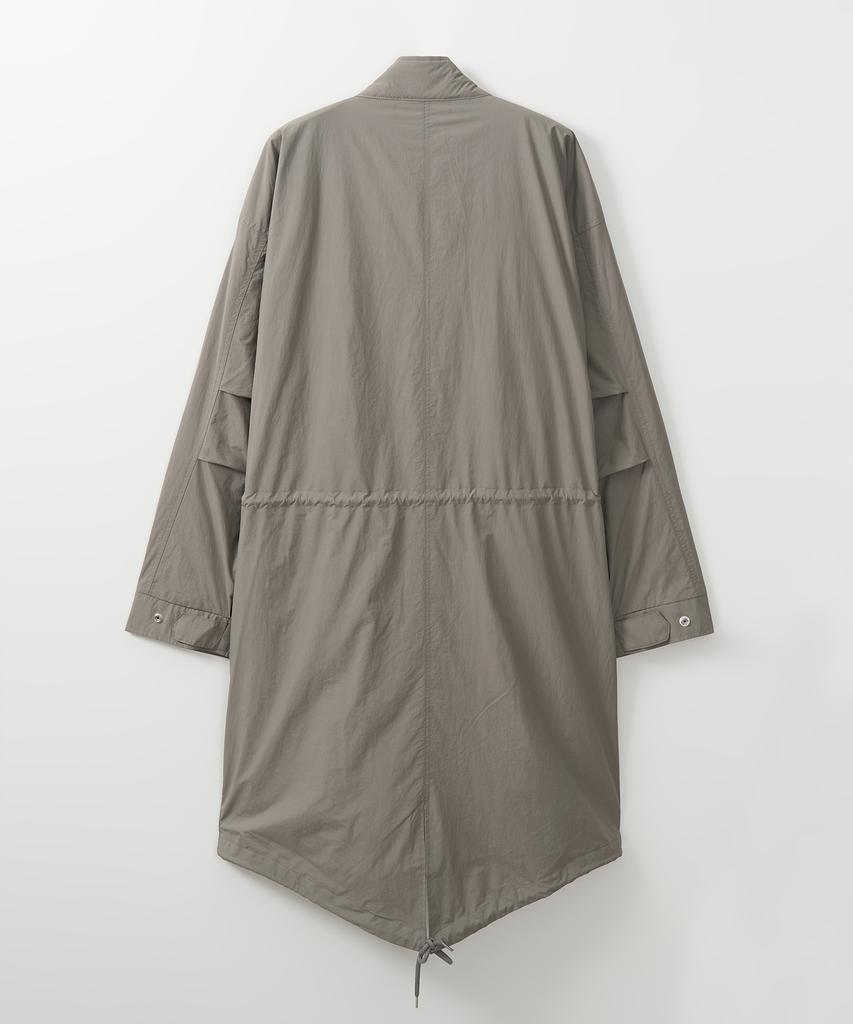 Toffee Utility Fishtail Long Parka (Warm Grey)
