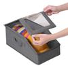 2pcs Stackable Baseball Cap Storage Box Large Capacity Dustproof Case Closet Hat Organizer With Clear Window Hold Up To 28 Caps